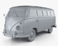 Volkswagen Transporter T1 1950 3D модель clay render