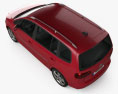 Volkswagen Touran 2014 3D模型 顶视图