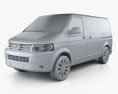 Volkswagen Transporter T5 Caravelle Multivan 2014 3D 모델  clay render