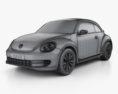 Volkswagen Beetle 2014 3d model wire render