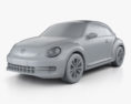 Volkswagen Beetle 2014 3d model clay render