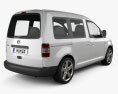 Volkswagen Caddy 2014 3D-Modell Rückansicht