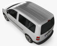 Volkswagen Caddy 2014 Modello 3D vista dall'alto