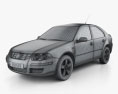 Volkswagen Jetta City 3D模型 wire render