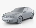 Volkswagen Jetta City 3D-Modell clay render