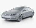 Volkswagen Passat CC 2015 3d model clay render