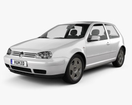 Volkswagen Golf IV 3 porte 1997 Modello 3D