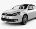 Volkswagen Golf 5ドア 2009 3Dモデル