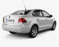 Volkswagen Polo 세단 2015 3D 모델  back view