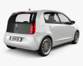 Volkswagen Up 5-Türer 2012 3D-Modell Rückansicht
