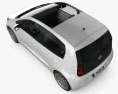 Volkswagen Up 5-Türer 2012 3D-Modell Draufsicht