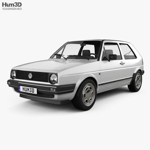 Volkswagen Golf Mk2 3-door 1983 3D model