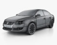 Volkswagen Passat B6 2012 3D模型 wire render