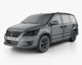 Volkswagen Routan 2014 3d model wire render