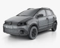 Volkswagen CrossFox 2014 3d model wire render