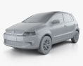 Volkswagen Fox 5-door 2014 3d model clay render