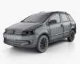 Volkswagen SpaceFox (Suran) 2014 3d model wire render