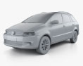 Volkswagen SpaceFox (Suran) 2014 Modèle 3d clay render