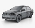 Volkswagen Voyage 2014 3D-Modell wire render