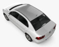 Volkswagen Voyage 2014 Modello 3D vista dall'alto