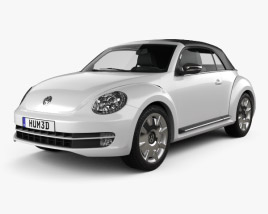 3D model of Volkswagen Beetle convertible 2014