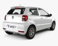 Volkswagen Fox 3-door 2014 3d model back view