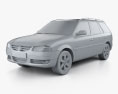 Volkswagen Parati 2014 3d model clay render