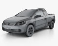 Volkswagen Saveiro 2014 3d model wire render