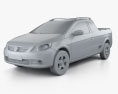 Volkswagen Saveiro 2014 3d model clay render
