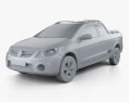 Volkswagen Saveiro Cross 2014 3d model clay render