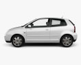 Volkswagen Polo Mk4 3도어 2009 3D 모델  side view