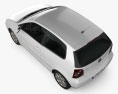 Volkswagen Polo Mk4 3门 2001 3D模型 顶视图