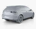 Volkswagen Golf Mk7 3ドア 2013 3Dモデル