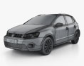 Volkswagen Cross Polo 2014 3D 모델  wire render