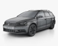 Volkswagen Passat (B7) variant 2014 Modello 3D wire render