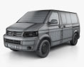 Volkswagen Transporter (T5) Kombi 2014 Modello 3D wire render