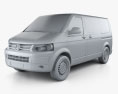 Volkswagen Transporter (T5) Kombi 2014 Modello 3D clay render