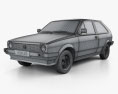 Volkswagen Polo coupe 1994 3d model wire render