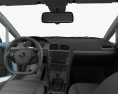 Volkswagen Golf 5-door with HQ interior 2016 3d model dashboard