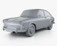 Volkswagen Type 3 (1600) fastback 1965 3D-Modell clay render
