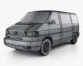 Volkswagen Transporter (T4) Caravelle 2003 Modello 3D wire render