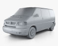 Volkswagen Transporter (T4) Caravelle 2003 3Dモデル clay render