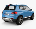 Volkswagen Taigun 2014 3D-Modell Rückansicht