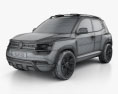 Volkswagen Taigun 2014 3D模型 wire render