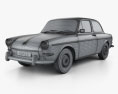 Volkswagen 1500 (Type 3) notchback 1961 3Dモデル wire render
