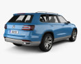 Volkswagen CrossBlue 2014 3D模型 后视图