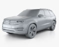 Volkswagen CrossBlue 2014 3D模型 clay render