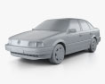Volkswagen Passat (B3) sedan 1993 3d model clay render