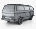 Volkswagen Transporter (T3) Furgoneta de Pasajeros 1990 Modelo 3D