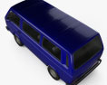 Volkswagen Transporter (T3) Passenger Van 2002 3D-Modell Draufsicht